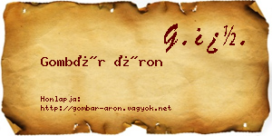 Gombár Áron névjegykártya
