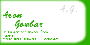 aron gombar business card